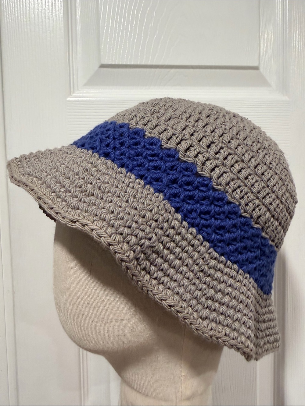 Handmade Crochet Bucket Hat 100% Cotton Lightweight Packable Festival Boho Beach